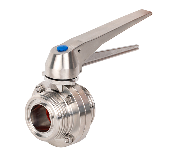 Threaded butterfly valve (stainless steel handle)