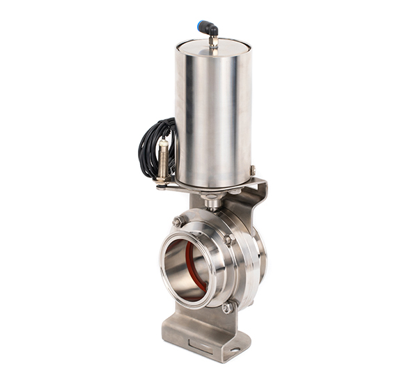 Stainless steel pneumatic clamp butterfly valve (limit switch)